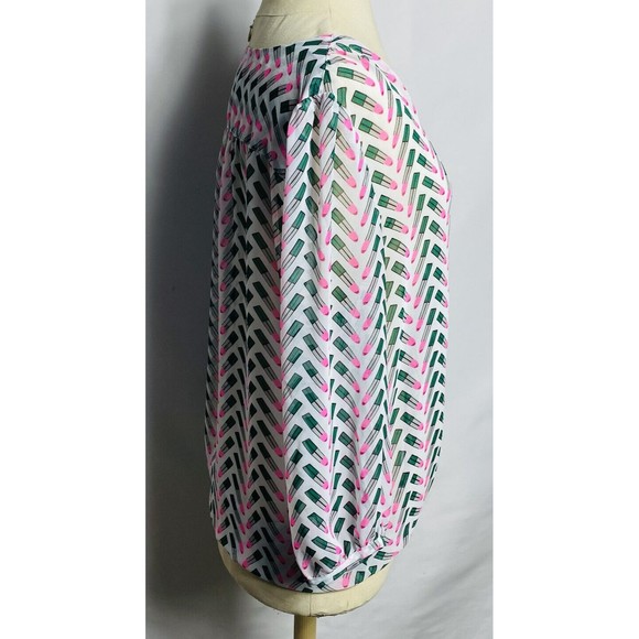 Beautifully Women Blouse Size M 100% Polyester 3/4 sleeves - Picture 2 of 3